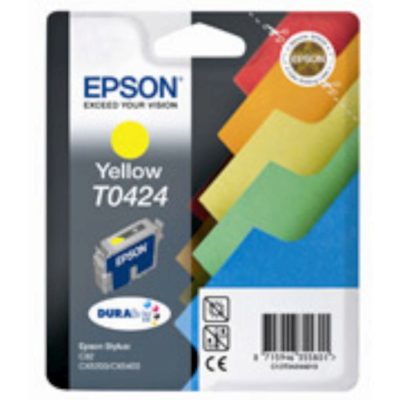 Epson Files T0424 DURABrite Ink, Ink Cartridge, Yellow Single Pack, C13T04244010